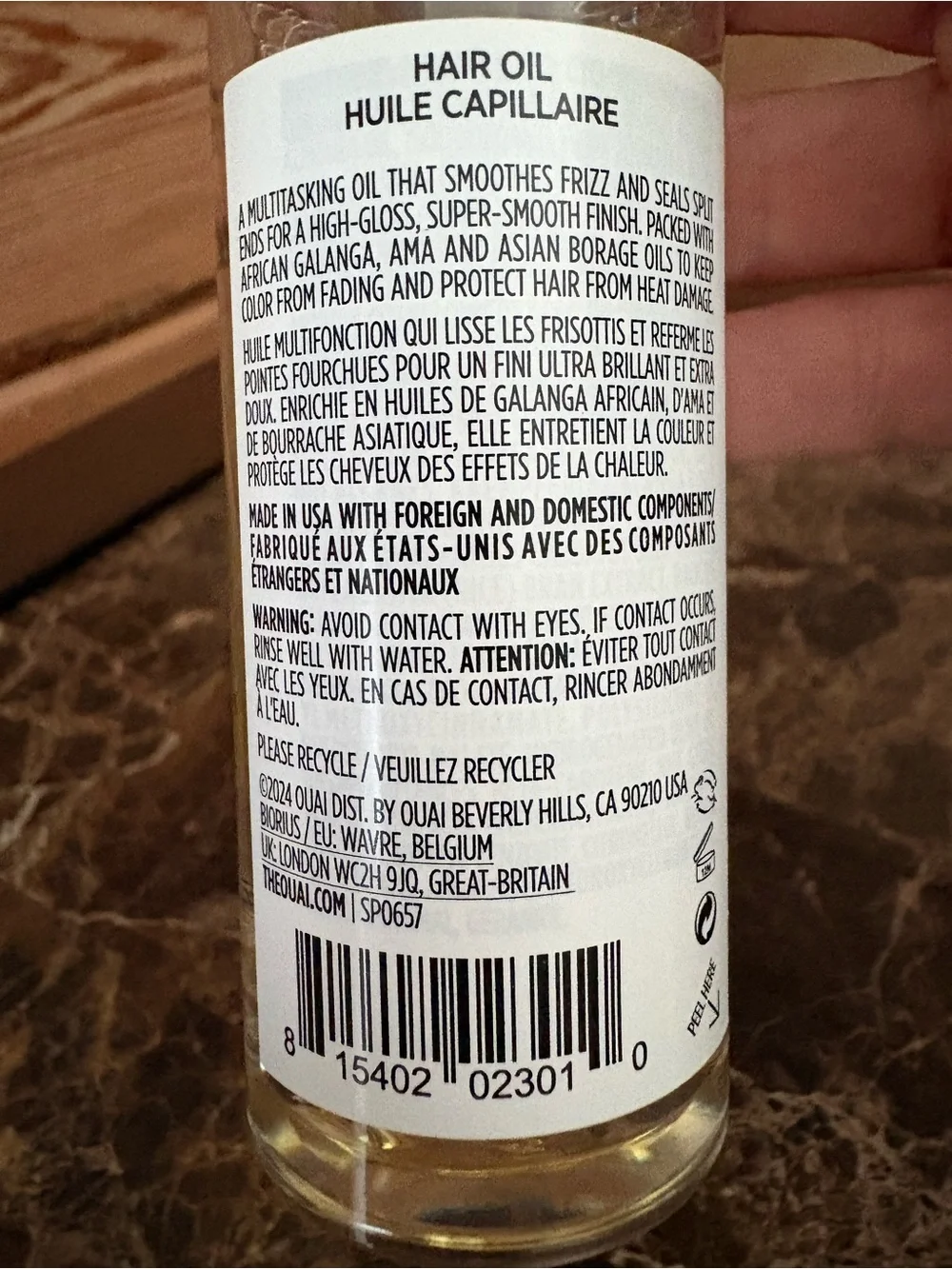 OUAI lightweight hair